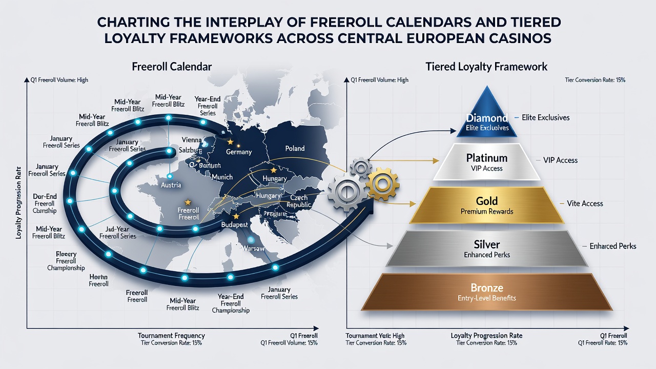 Detailansicht der gestaffelten Loyalitätsprogramme und Freeroll-Integration in zentraleuropäischen Cardrooms
